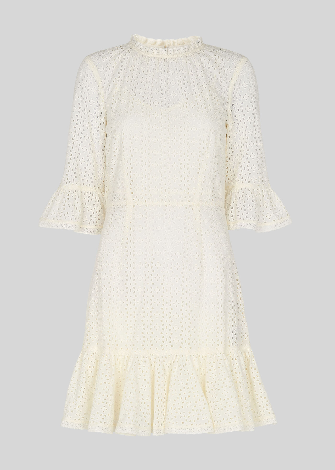 Ivory/Multi Augustina Broderie Dress WHISTLES Whistles UK