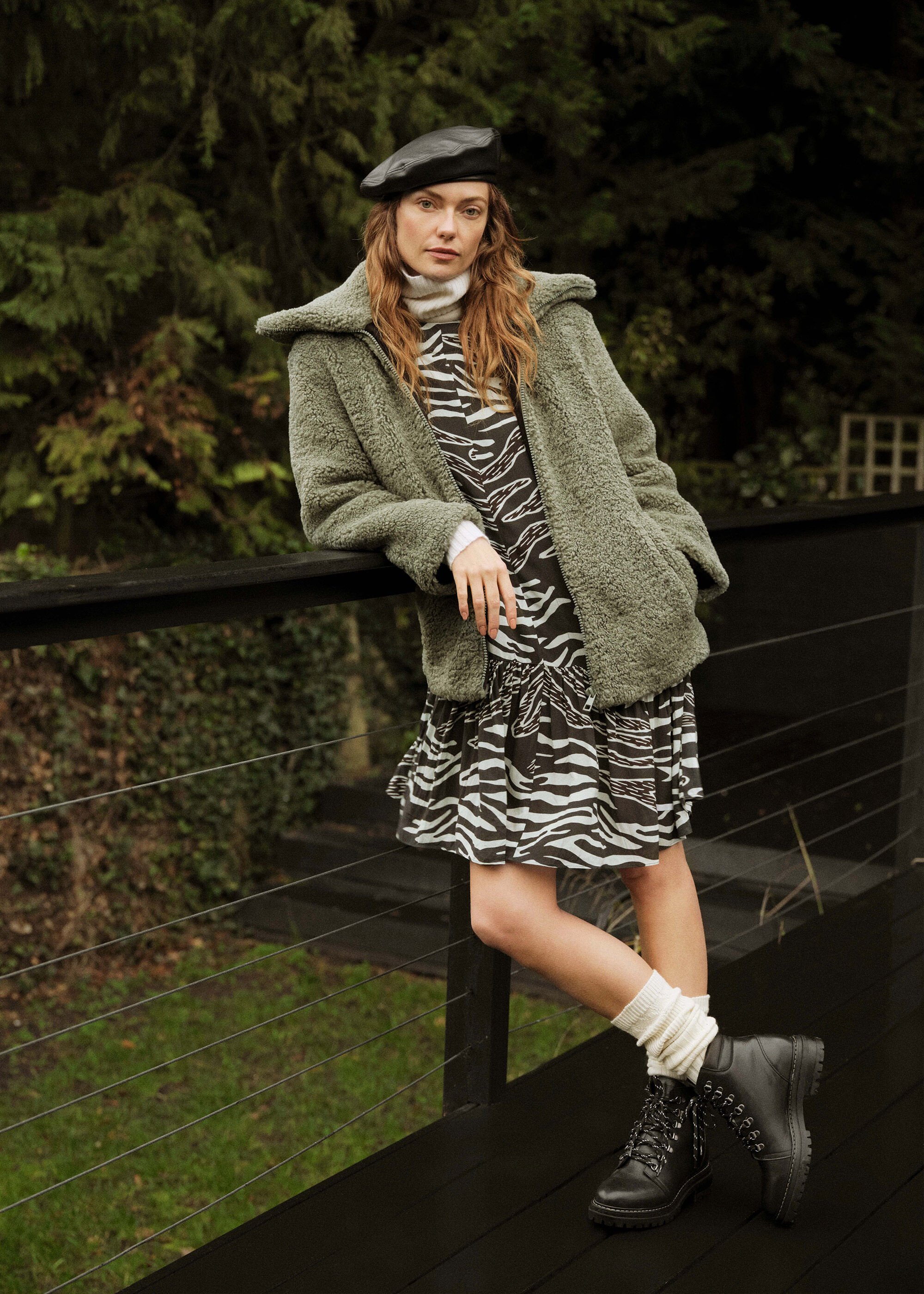 Whistles zebra print cheap dress