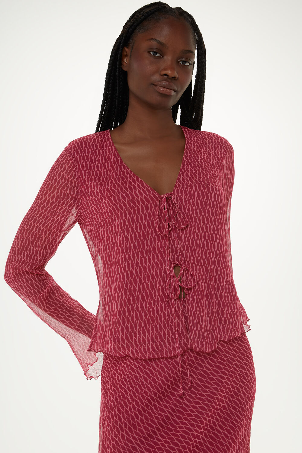 Dainty Net Tie Detail Top
