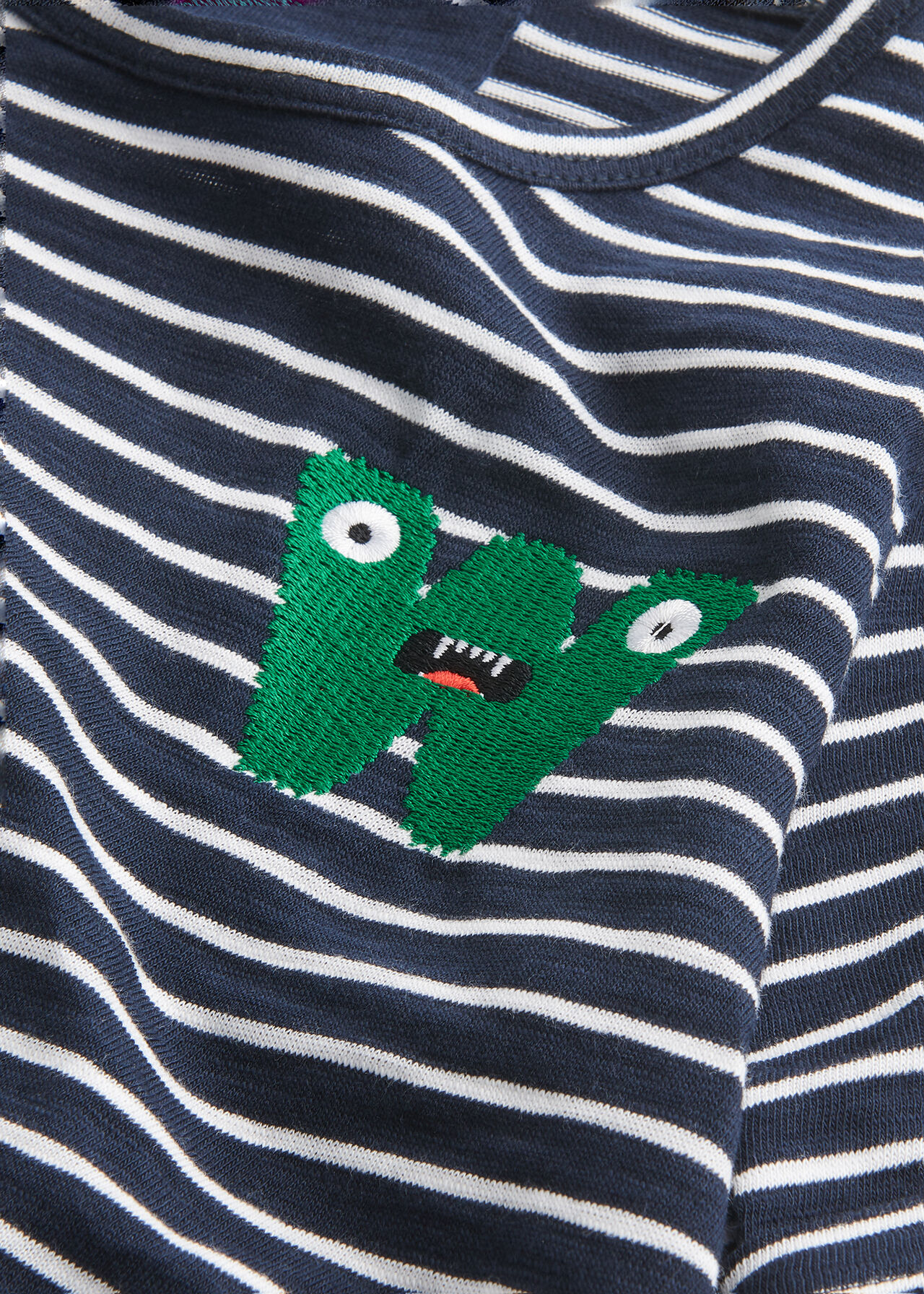 Monster Embroidered T Shirt