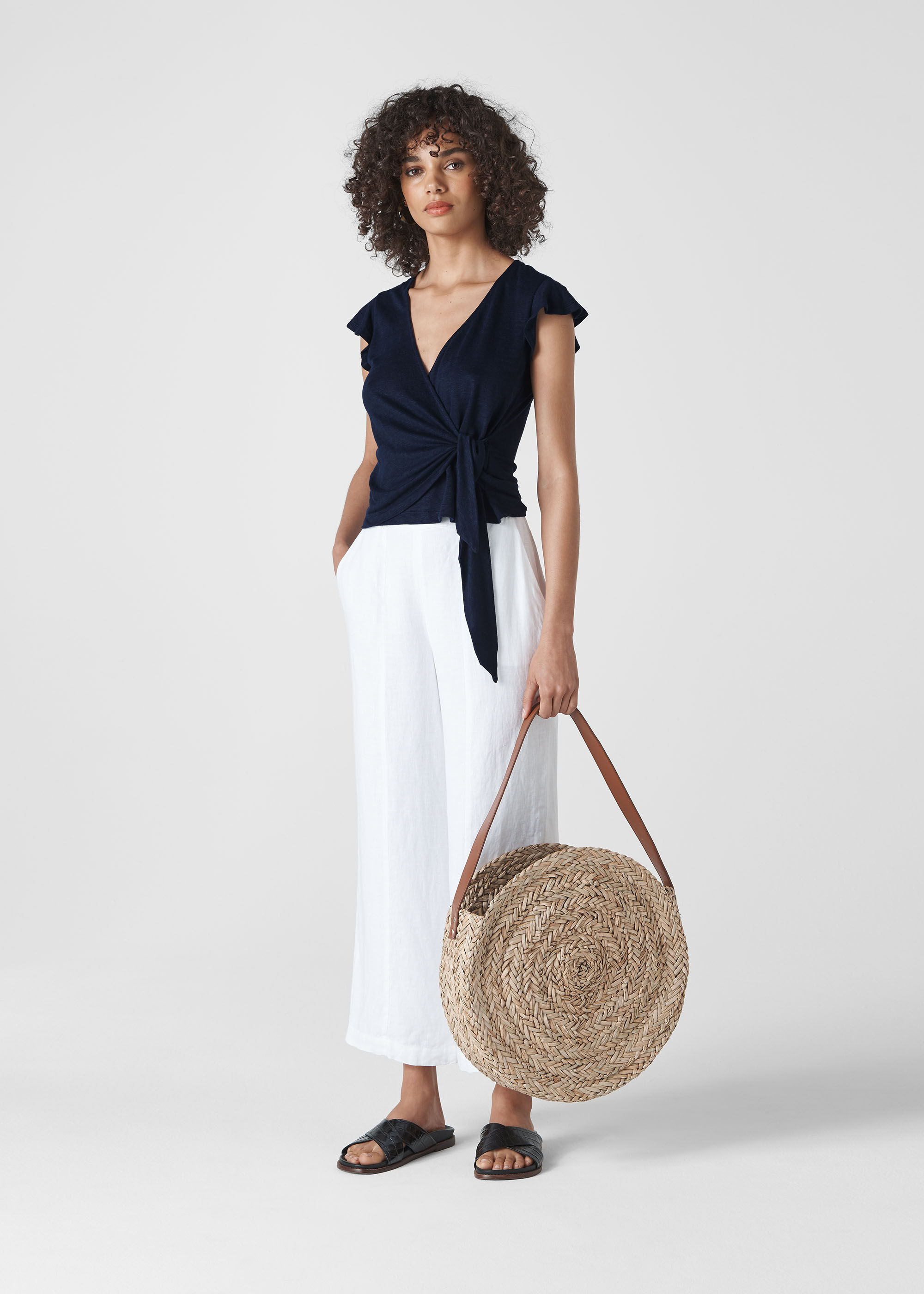 Wrap linen top clearance