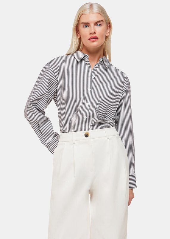 White Petite Bethany Barrel Leg Trouser