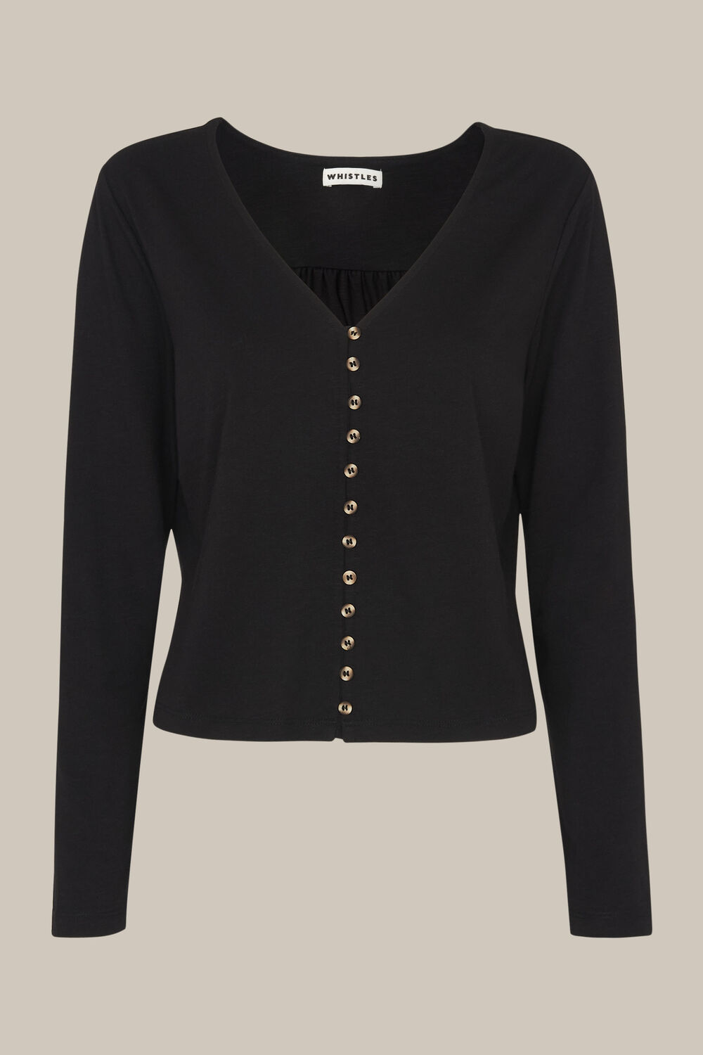 Sabrine Button Front Top