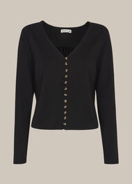 Sabrine Button Front Top