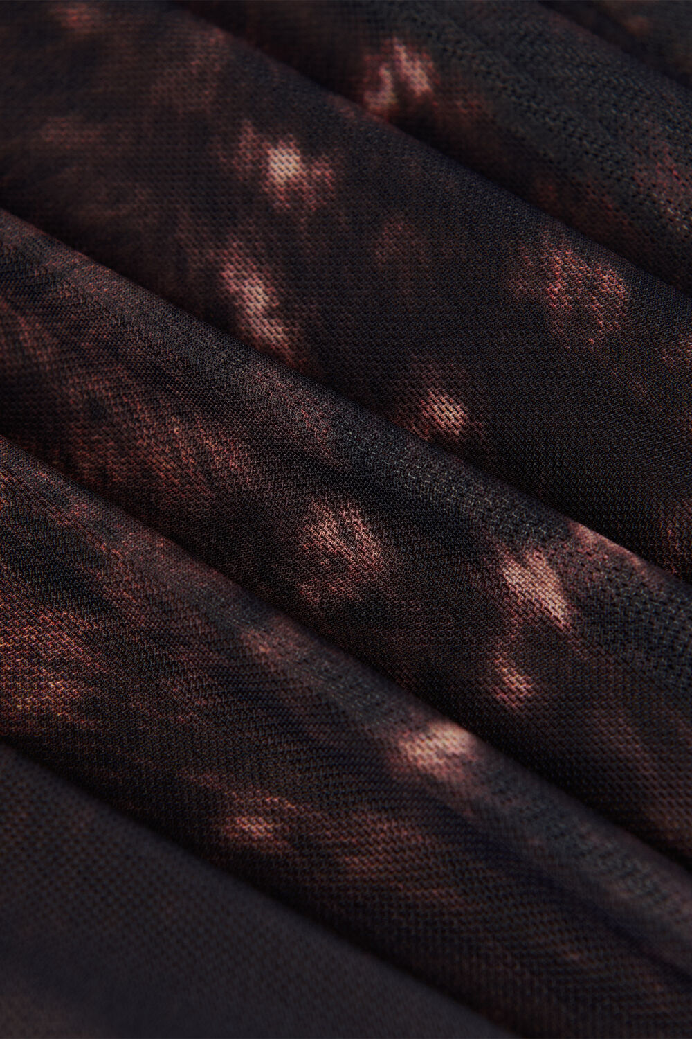 Brown Spotted Animal Mesh Dress