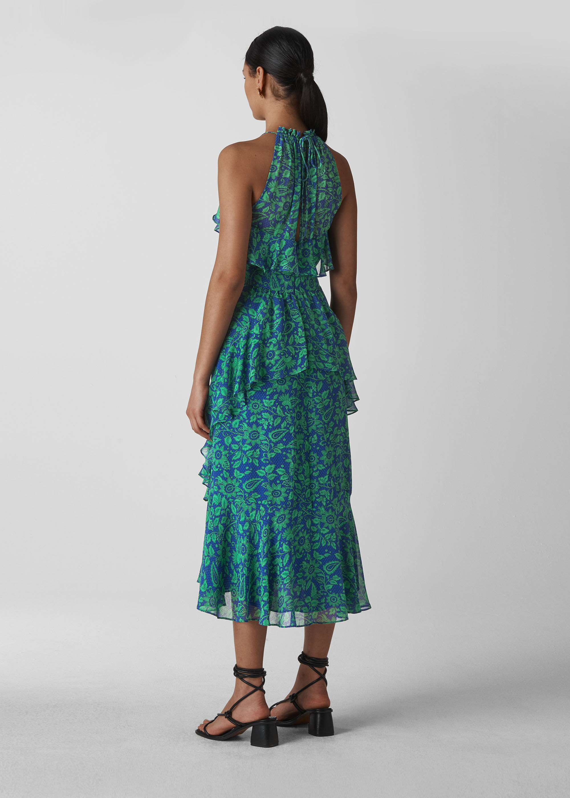 Whistles henna print flippy dress online