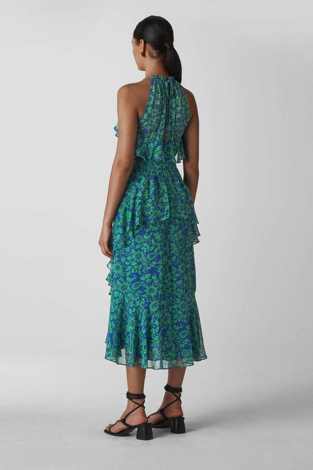Devina Henna Print Dress Blue/Multi