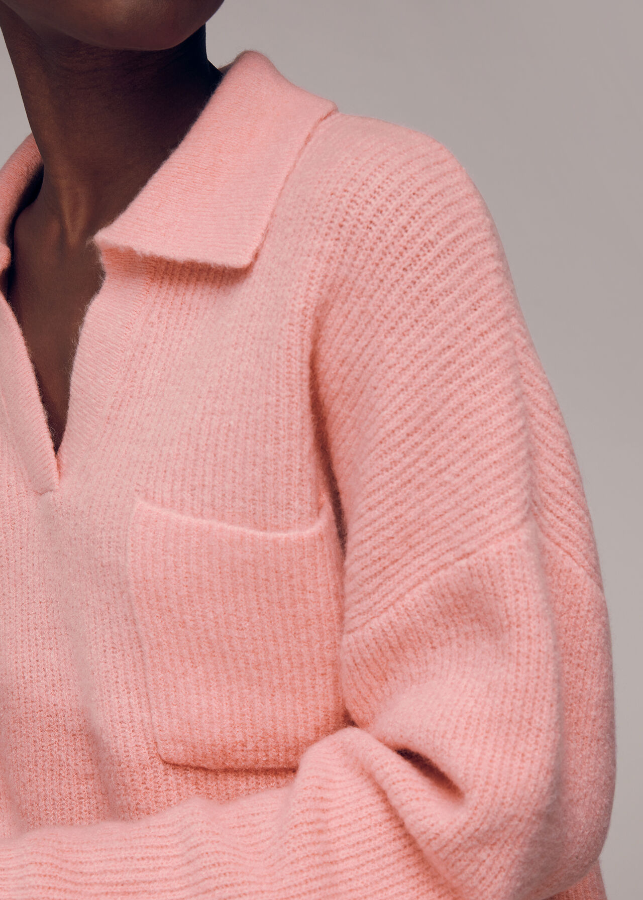 Rib Collar Sweater