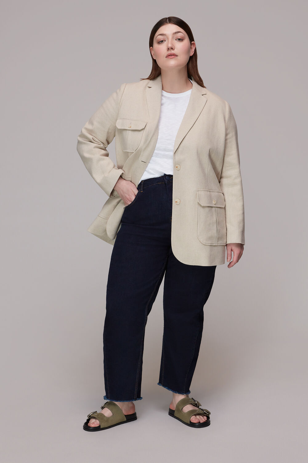 Jade Tailored Linen Blazer