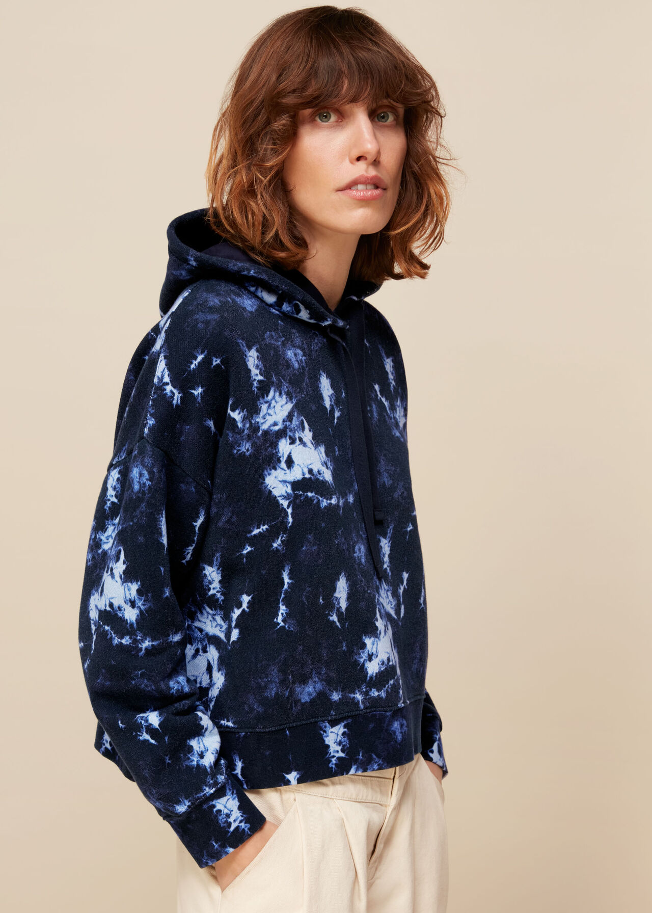 Navy Tie Dye Hoodie, WHISTLES