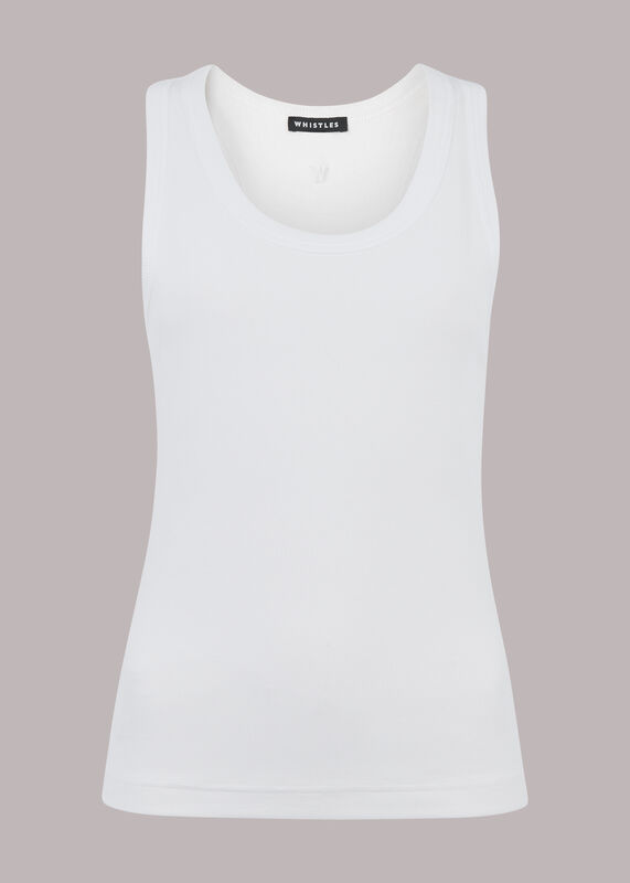 White Ultimate Scoop Rib Vest