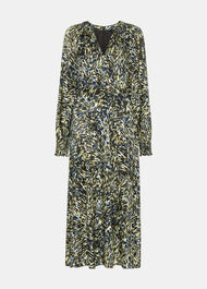 Leopard Swirl Midi Dress