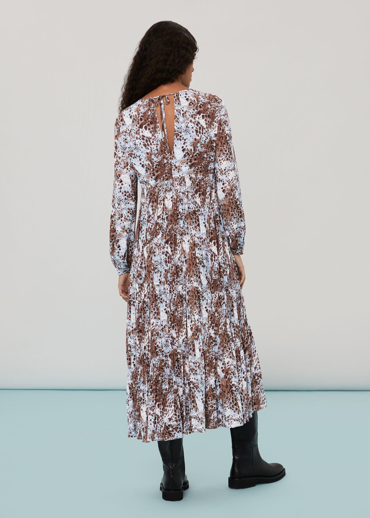 Leio Patch Animal Midi Dress