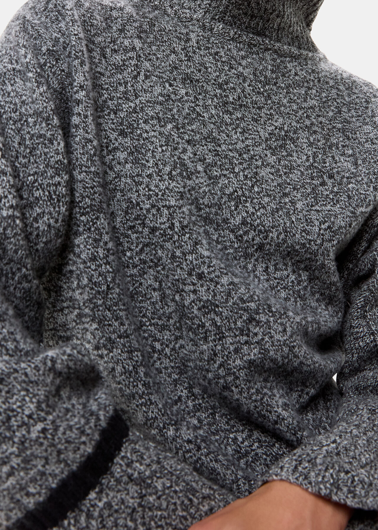 Wool Fleck Funnel Neck Knit