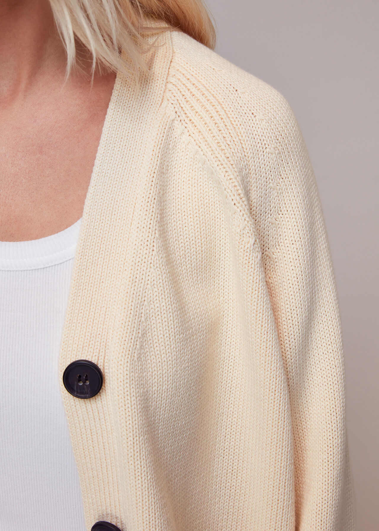 Petite Karine Rib Detail Cardigan