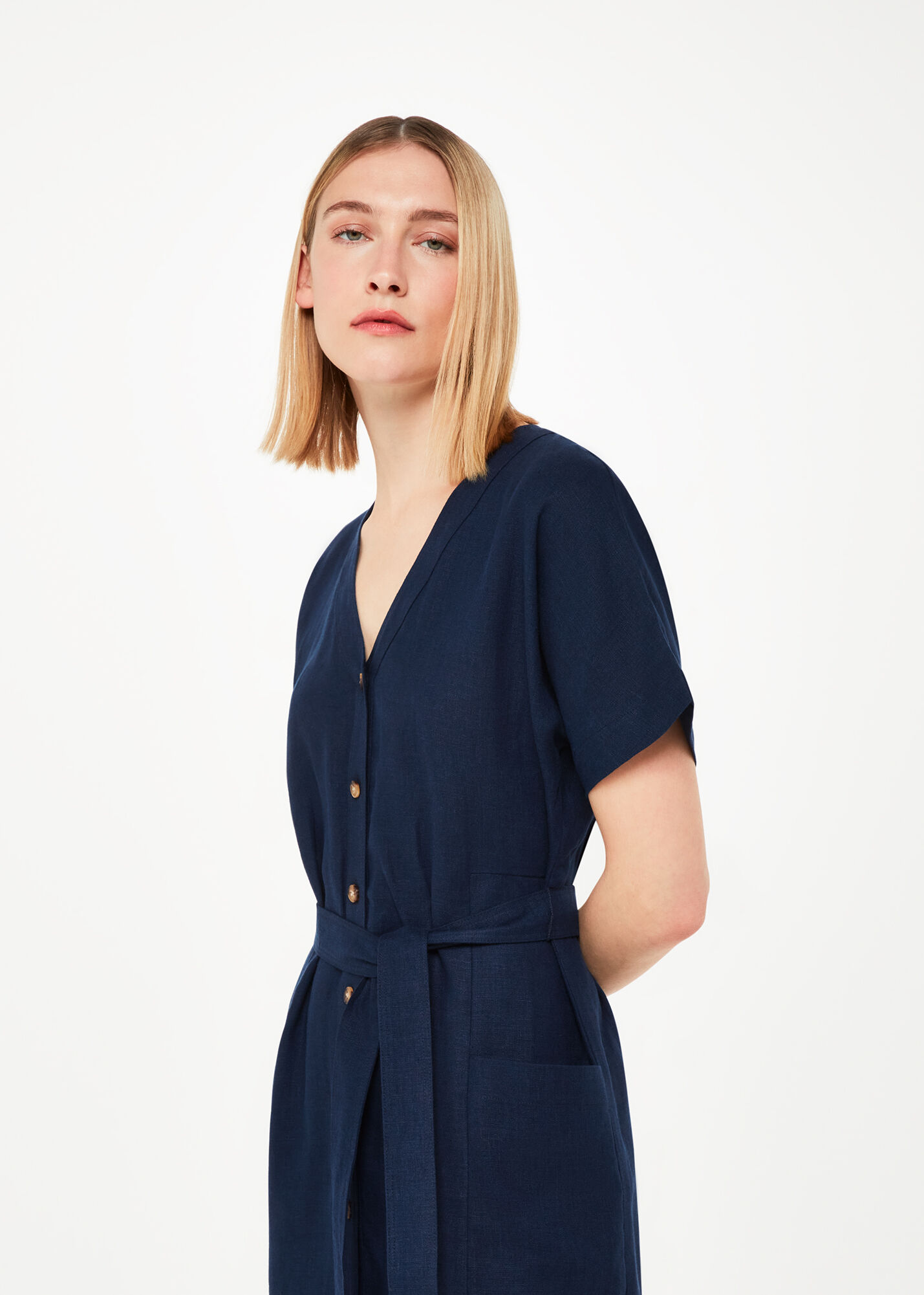 Whistles belted midi dress on sale