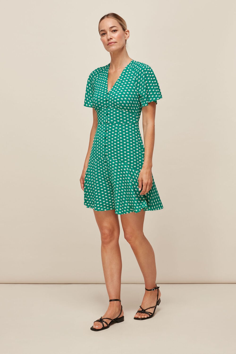 Elephant Print Dress Green/Multi
