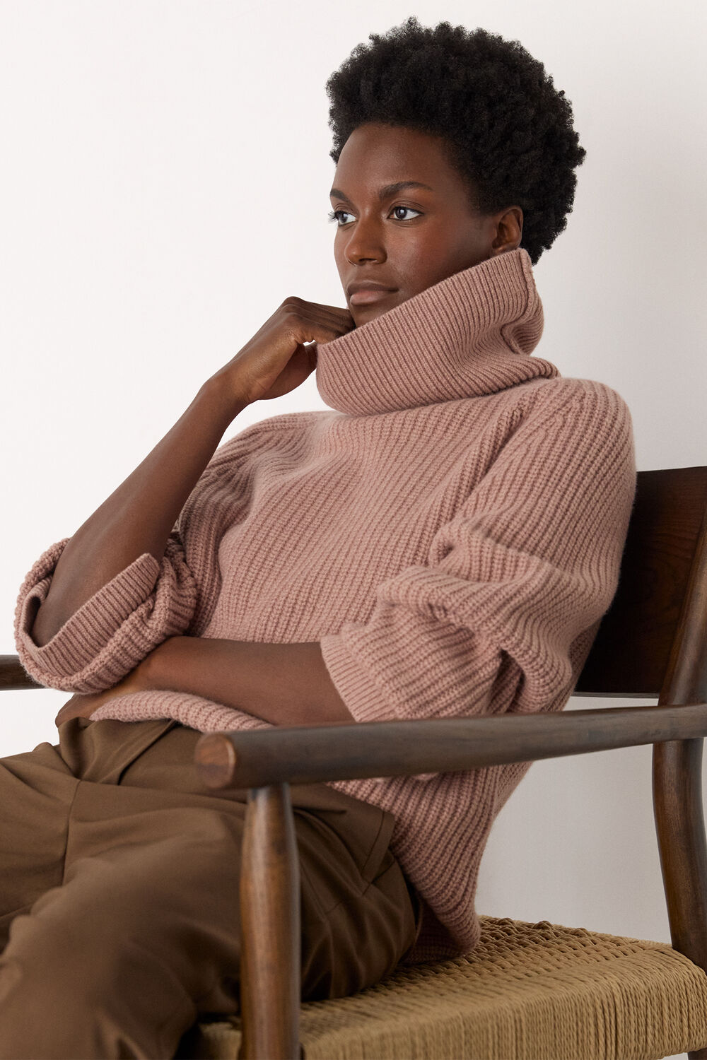 Heavy Gauge Roll Neck Knit