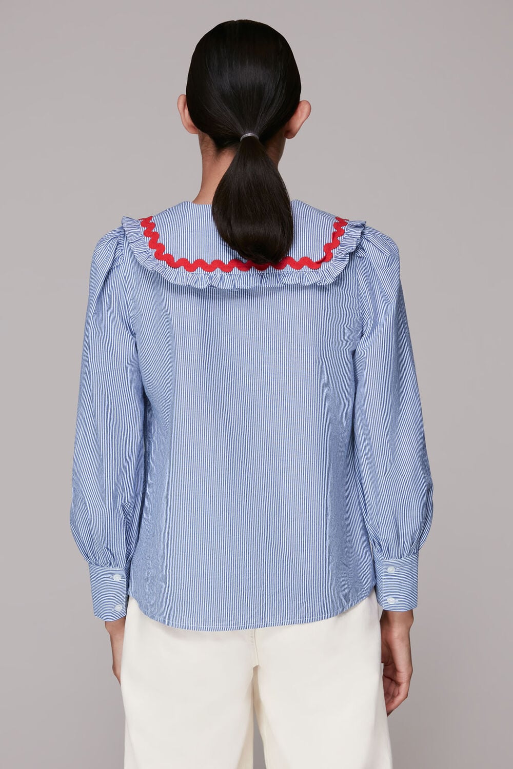 Ric Rac Detail Collar Top