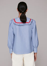 Ric Rac Detail Collar Top