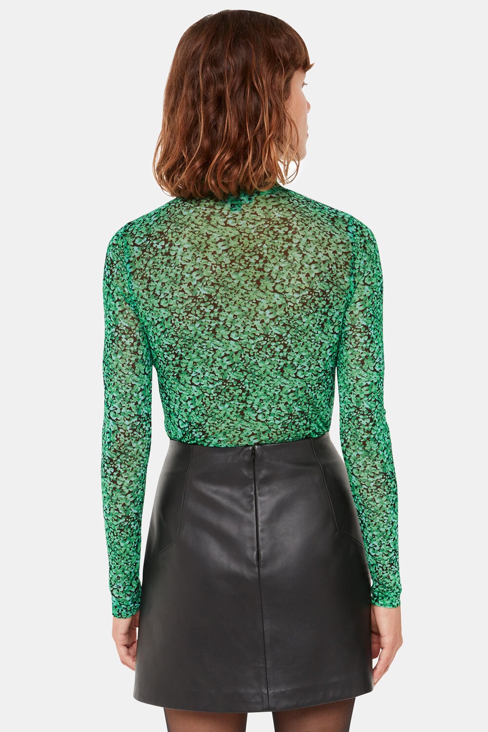 Dappled Floral Mesh Top