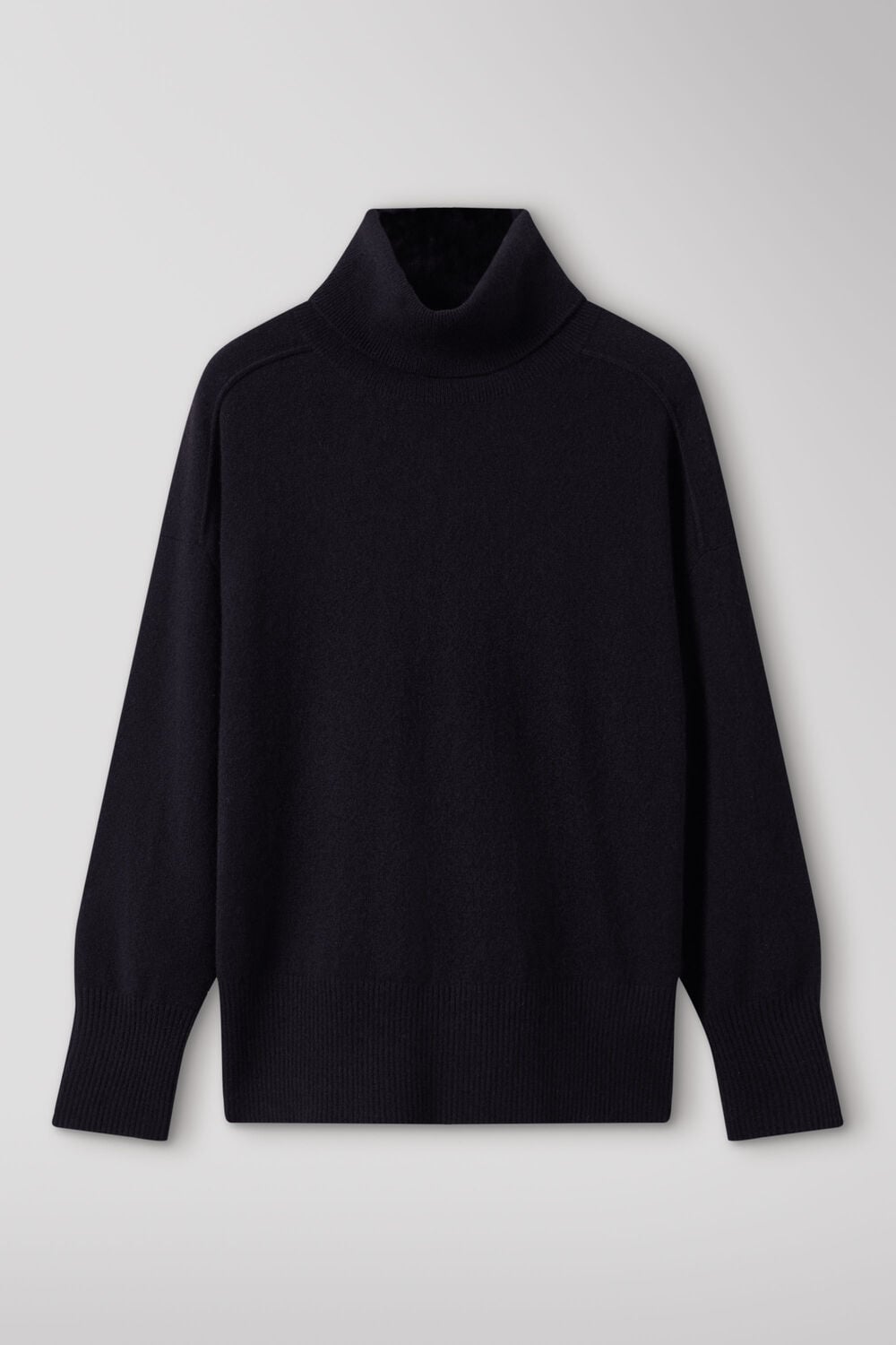Cashmere Seam Roll Neck Knit