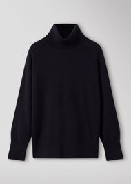 Cashmere Seam Roll Neck Knit