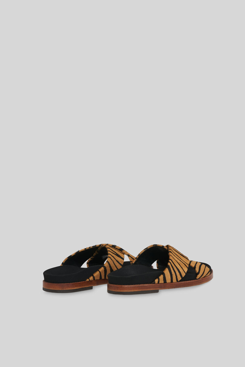 Hester Cross Strap Slider Zebra Print