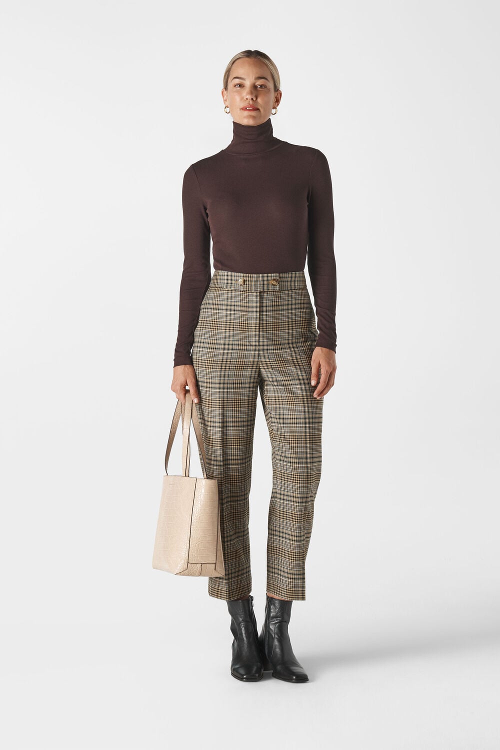 Check Button Front Trouser Multicolour