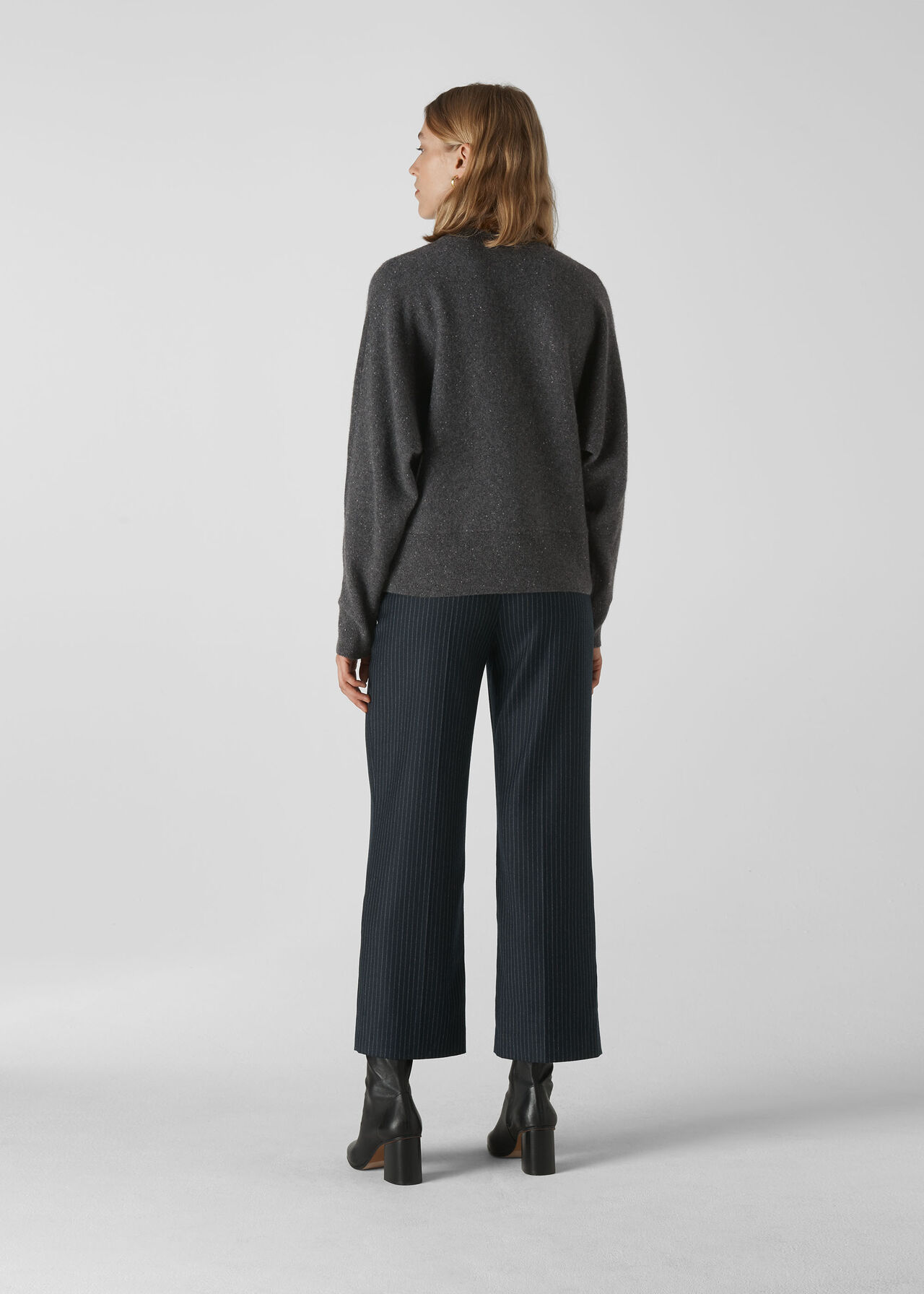Dolman Cashmere Sweater Grey/Multi