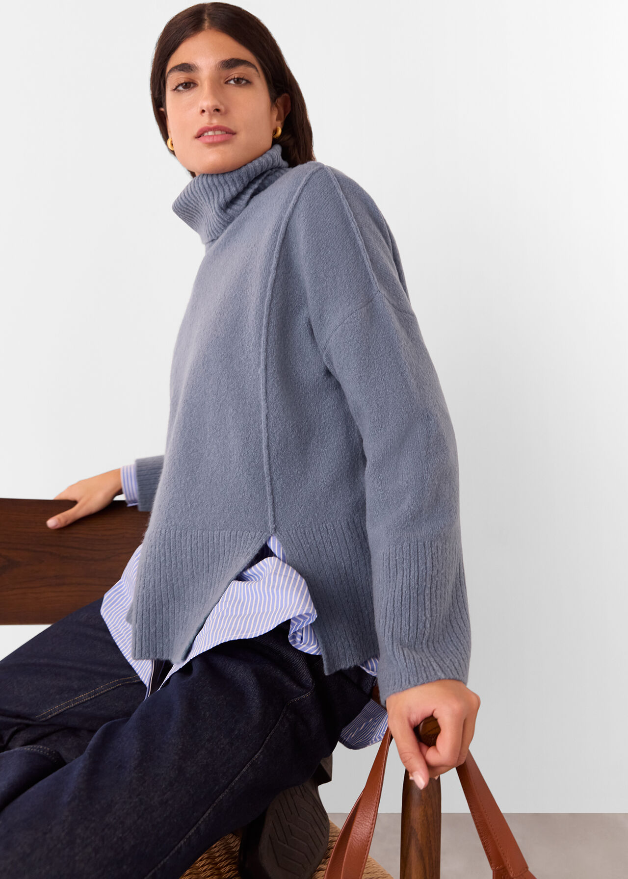 Whistles Wool Mix Roll Neck