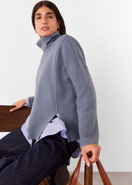 Wool Mix Roll Neck Knit