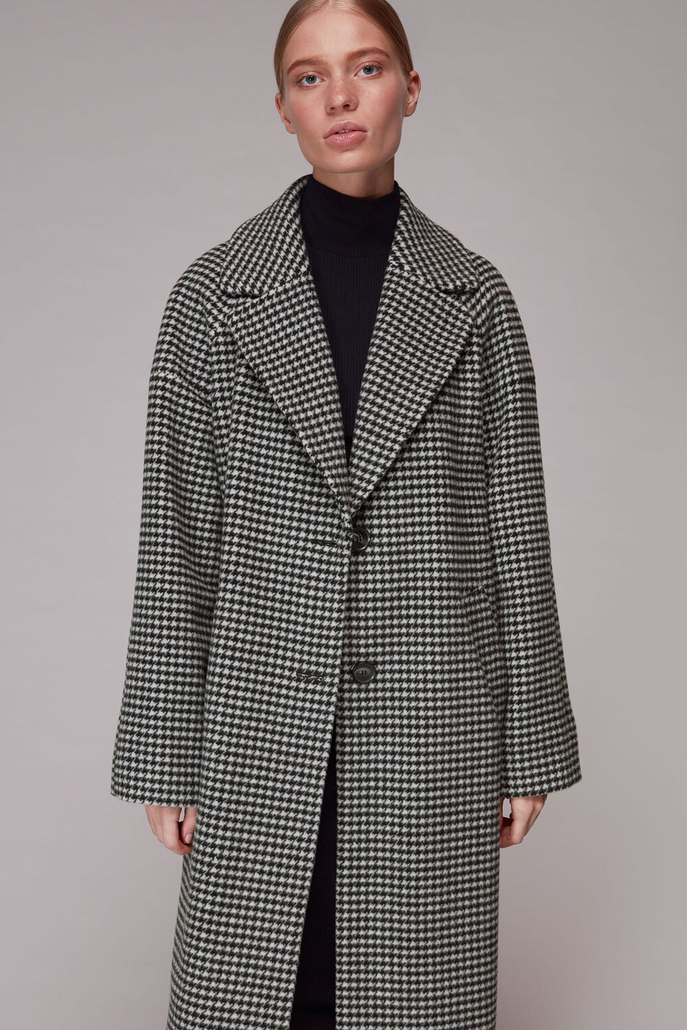 Mini Check Cocoon Coat