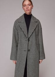 Mini Check Cocoon Coat