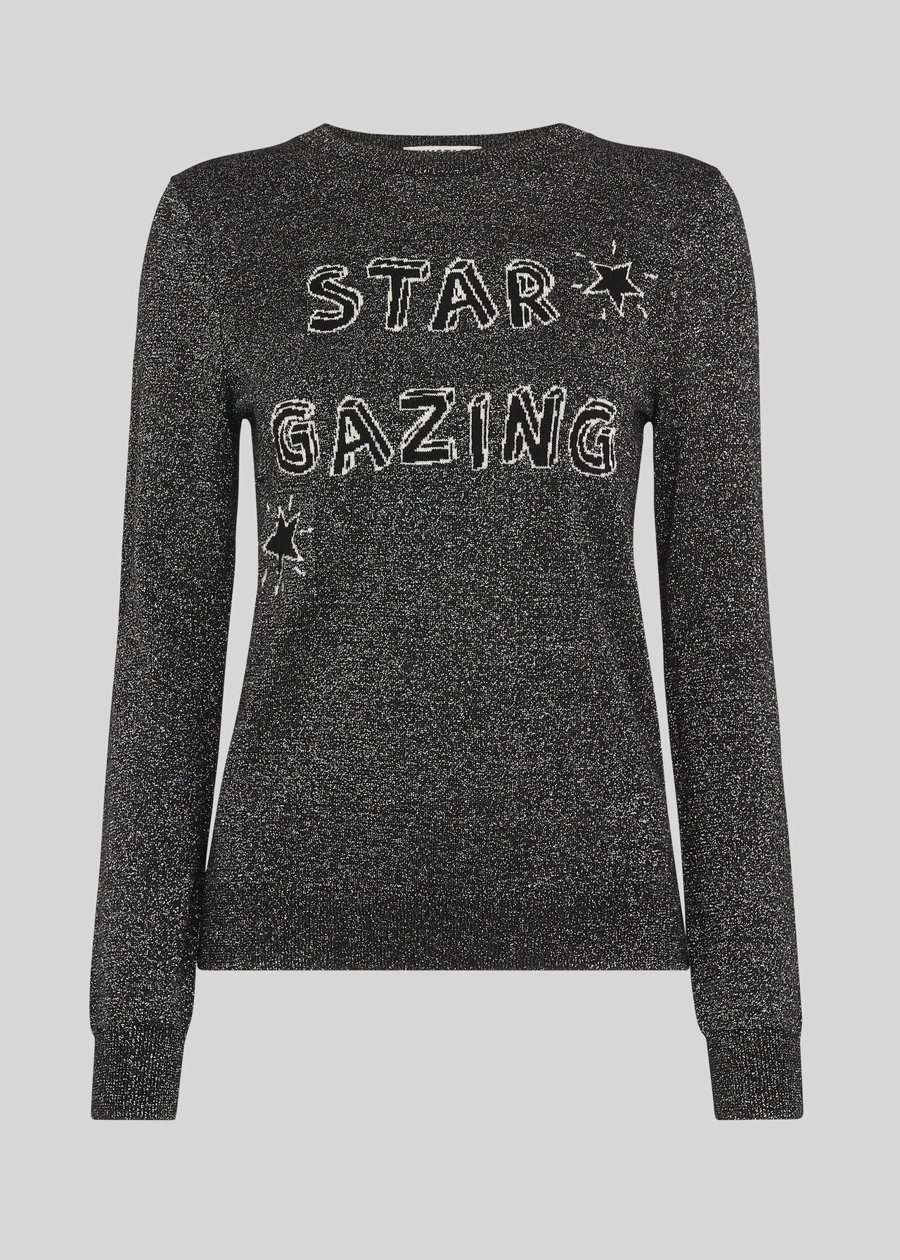 Star Gazing Sparkle Sweater Silver
