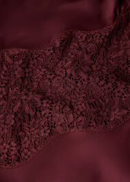 Lace Insert Midi Dress