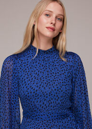Warped Star Print Dobby Dress