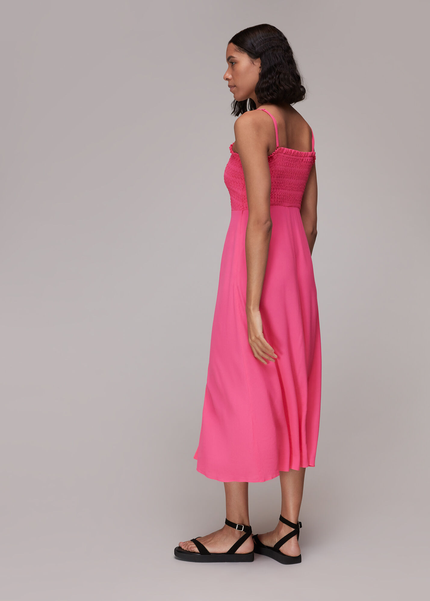 Pink Gracia Smocked Dress WHISTLES