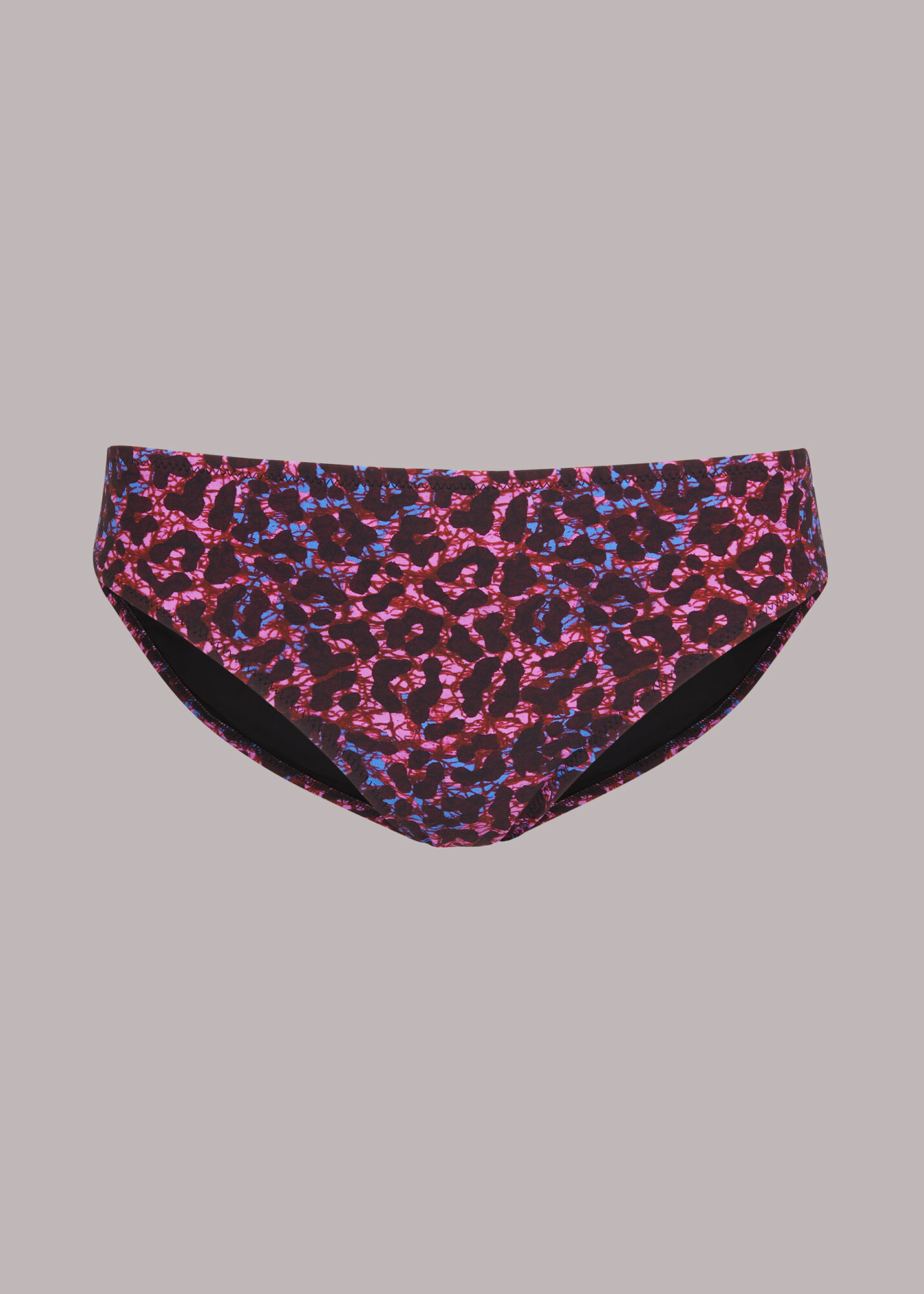 Pink animal print top bikini