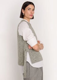 Wool Mix Side Tie Detail Tank