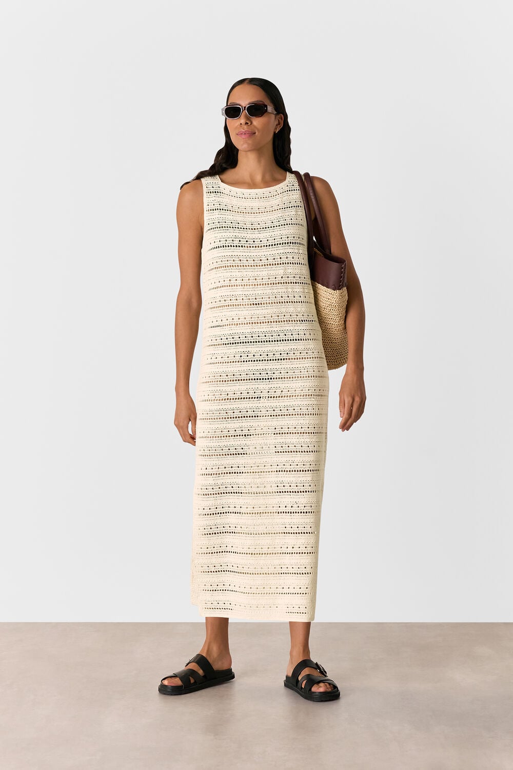 Ivory Long Crochet Beach Dress