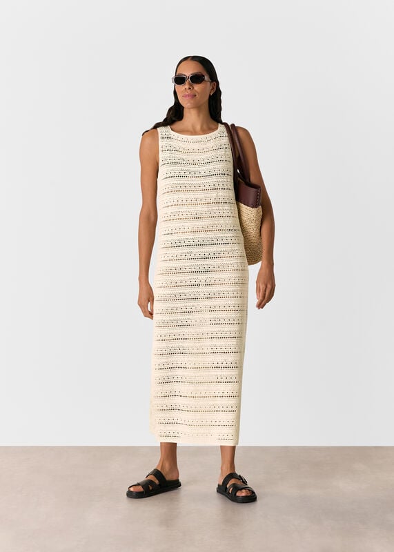 Ivory Long Crochet Beach Dress