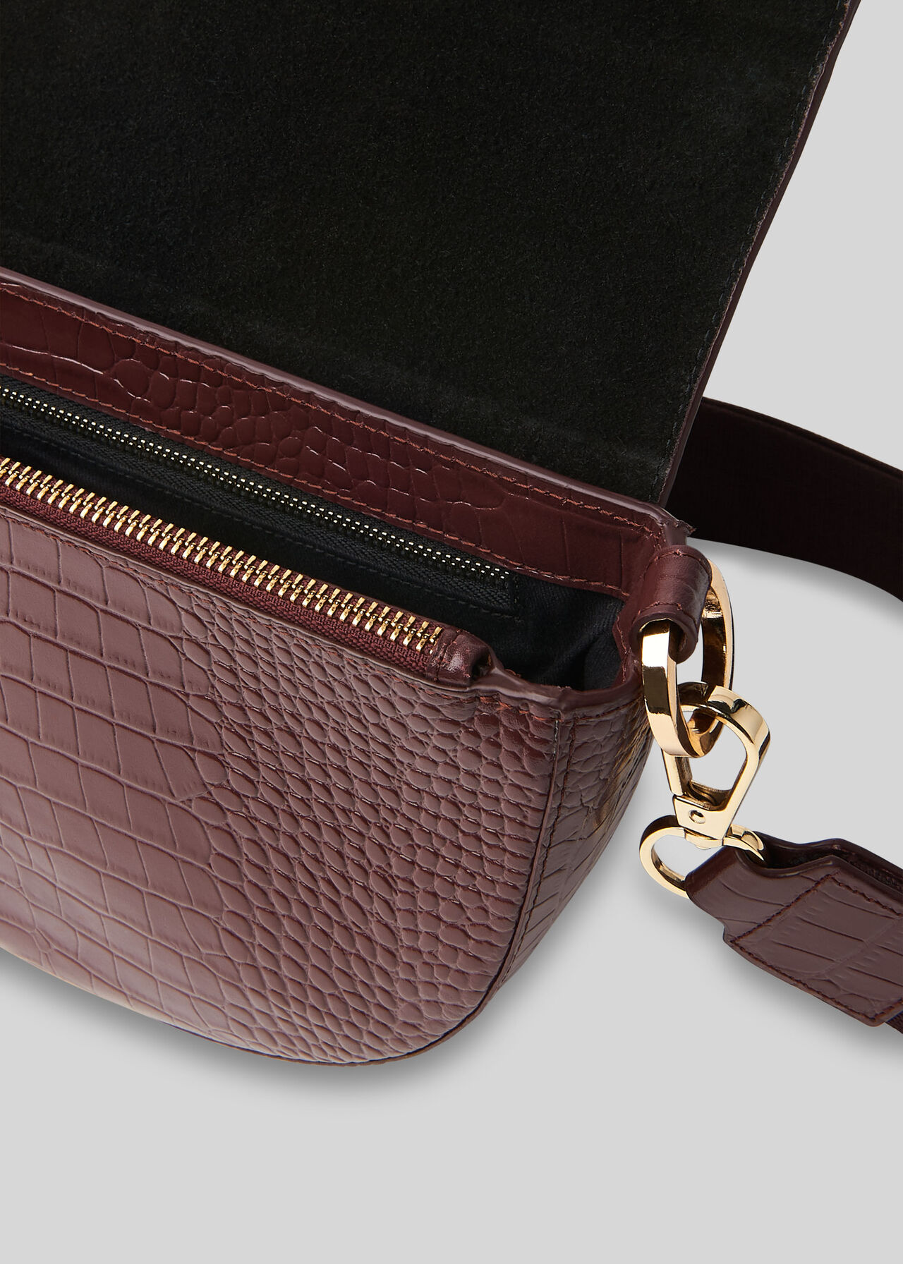Monty Half Moon Croc Bag