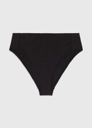 Textured Gingham Bikini Bottom