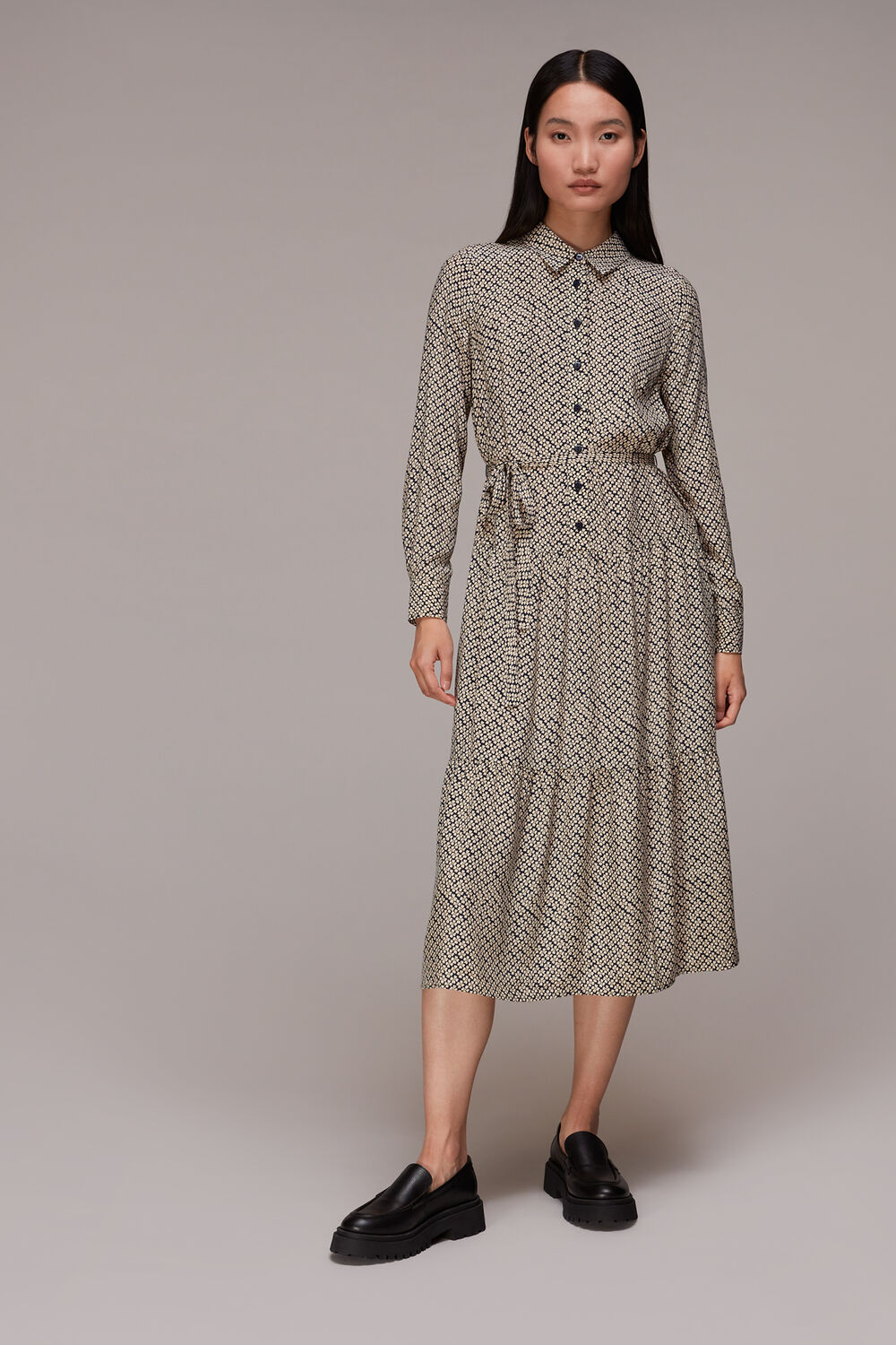 Clover Print Shirt Dress