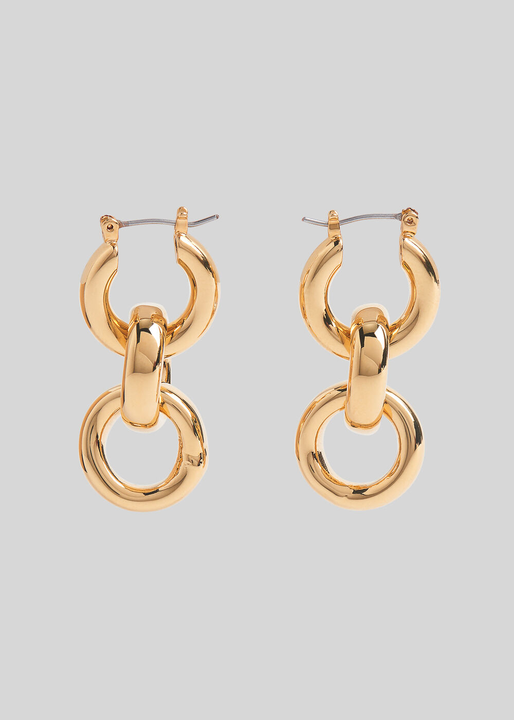 Triple Tube Hoop Earring Gold/Multi