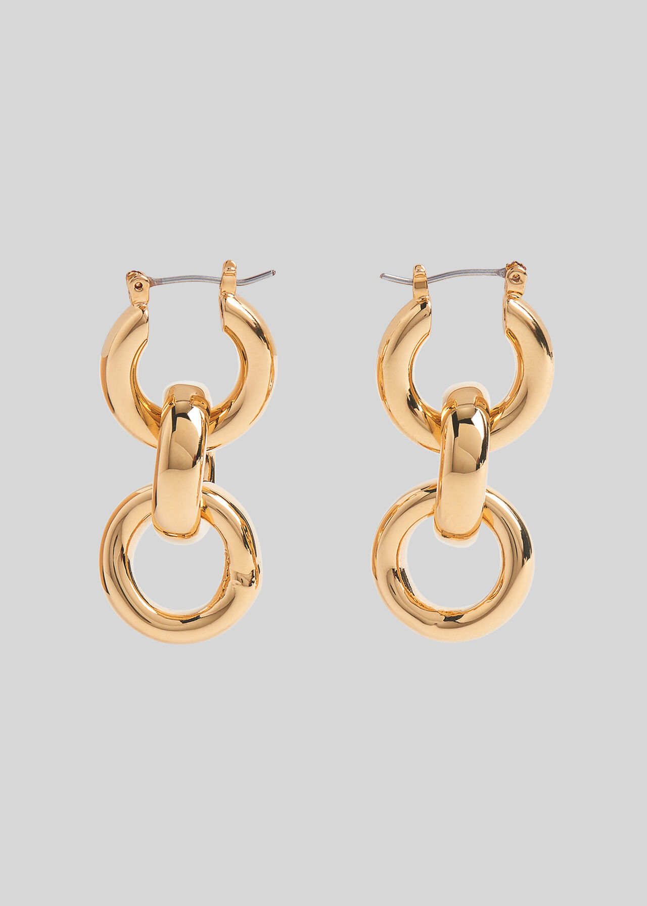 Gold/Multi Triple Tube Hoop Earring WHISTLES Whistles UK