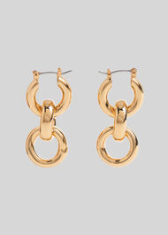 Triple Tube Hoop Earring Gold/Multi