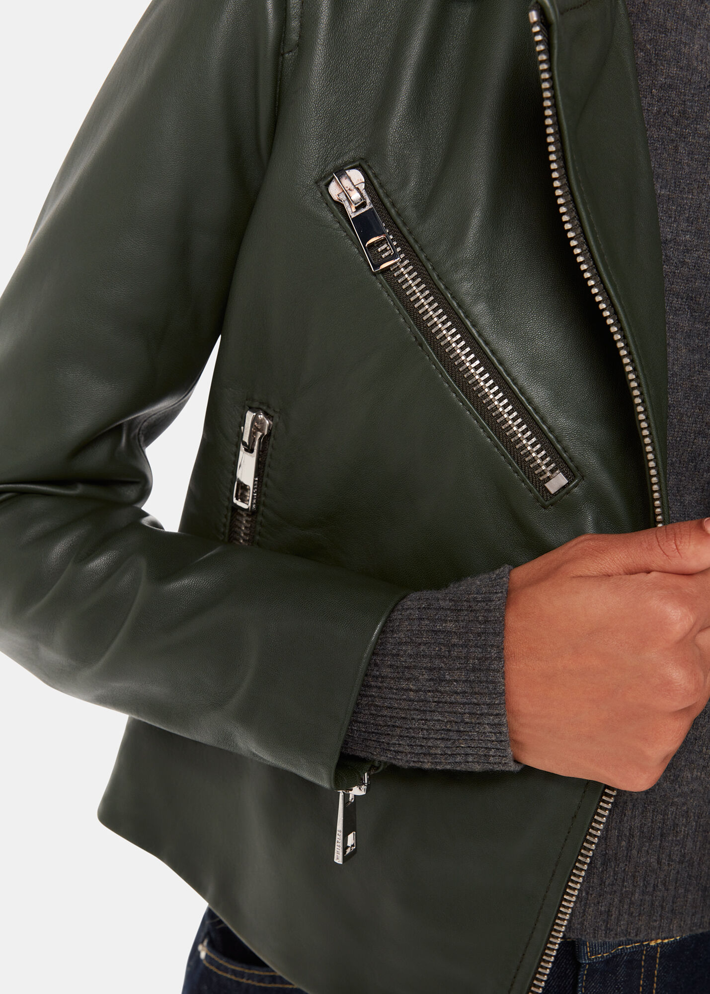emerald green leather jacket