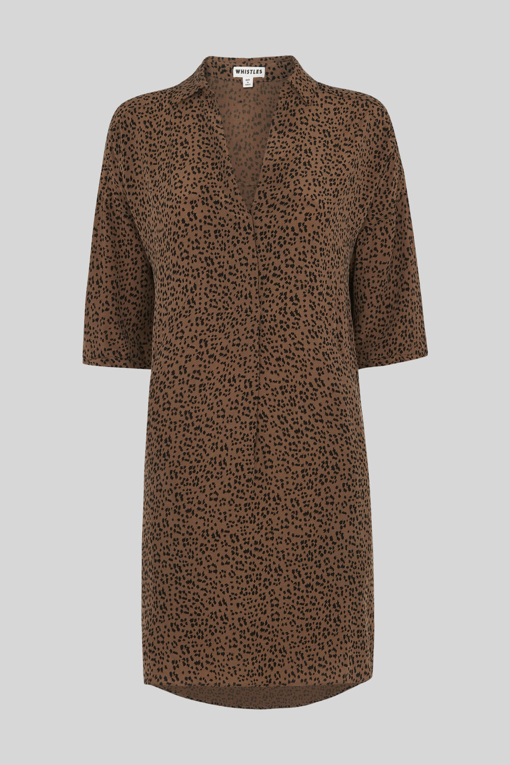 Mini Ikat Animal Lola Dress Khaki/Multi
